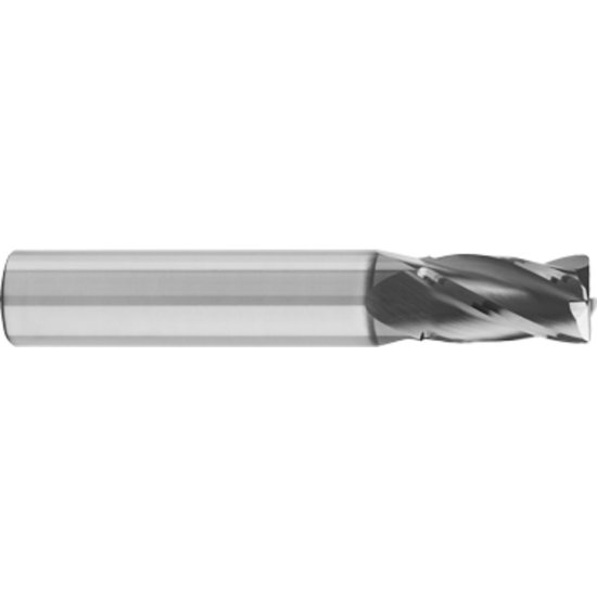 Picture of Gorilla Mill CEM12R4015TiALN	 Dia 1/2" SH 0.50 LOC 1.00 OAL 3.00 End Mill Standard Flute High Helix Carbide TiAlN Single End Corner Radius0.0150 0.38mm PRIMATE